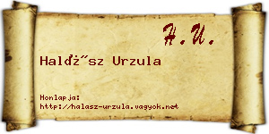 Halász Urzula névjegykártya
